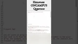 Вопросы по кодированию Hexaware ON CAMPUS