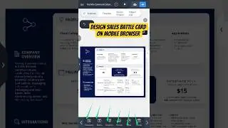 Make Sales Pitch Battle Card on Mobile Browser #salespitch