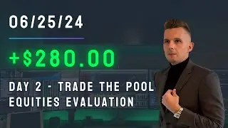 Day 2 - Trade The Pool Stock Prop Firm Evaluation (Recap) +$280