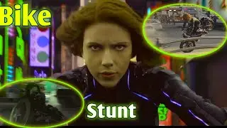Black widow bike🚴Stunt||Black widow chases Ultron|| #entertainment with movies clip#short#fantasticc