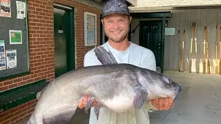 MONSTER Channel Catfish at Lake Higgins