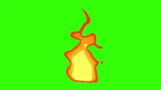 [4K] Cartoon Flame/Fire - Green Screen