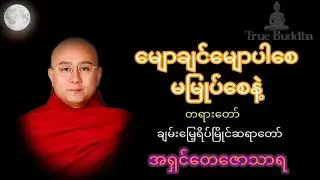 မျောချင်မျောပါစေ မမြုပ်စေနဲ့ တရားတော်၊ ချမ်းမြေ့ရိပ်မြိုင်ဆရာတော်၊ အရှင်တေဇောသာရ