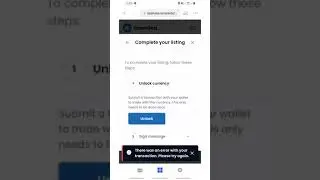 How To fix OpenSea error and unlock currency transaction sell first nft listing error fix