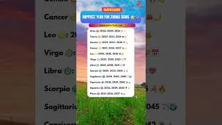 Happiest Years for Your Zodiac Sign (2025-2045) 🪐✨ | Astrology Predictions