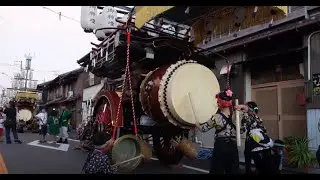 2024年　赤須賀神明社石取御神事（赤須賀石取祭）本楽　中央通整列から揖斐川堤防通過