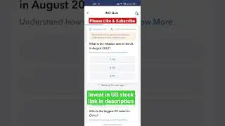 What is the inflation rate in the US in August 2022? | IndMoney Quizz|| Stock Market Investment