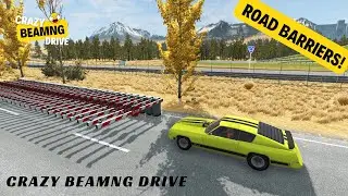 Cars vs Numerous Road Barriers! BeamNG.Drive