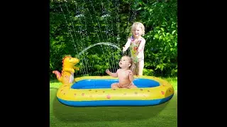 Inflatable Sprinkler Pool Dinosaur Pattern/sprinkler pool for kids outdoor play/Kids toddler pool