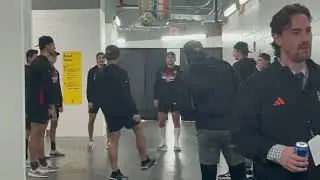 NJ Devils Timo Meier Jesper Bratt Alexander Holtz Play Pregame Soccer @ Prudential Center ALL ACCESS