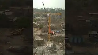 Tower Crane installation in High rise building #short #youtubeshortvidio