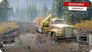 SnowRunner ★ Michigan #24 Smithville Dam - Two JOBS (The Long Way, Lost Bags) 2K gameplay