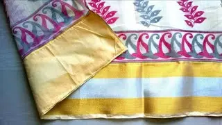 How to attach saree fall with out any mistake / புடவைக்கு மிக சுலபமாக fall தைப்பது  எப்படி.