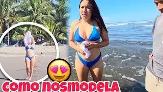 Miren Alejandra Nos Modela Su Bikini Azul😍En La Playa 