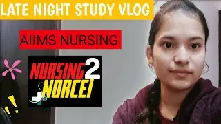 AIIMS NURSING VLOG ✨ | LATE NIGHT STUDY 🌛 | 