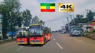 Ferensay Legasion , Driving Downtown Addis Ababa 2024 , 🇪🇹  Ethiopia [4K]