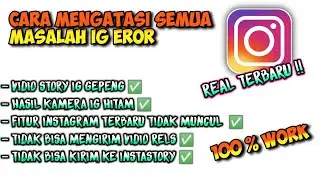 Cara Mengatasi Semua Masalah INSTAGRAM yang error terbaru 100% work