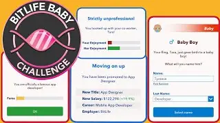HOW TO COMPLETE THE BITLIFE BABY CHALLENGE | work for candywriter | become a famous app developer