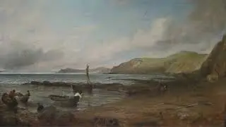 Antique TV Wall Art | Tranquil Lake Scenery for Elegant Ambient Display
