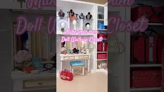 Make your very own Barbie Walk-in Closet #DIY #barbie #barbiedreamhouse #dolls