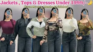 Most affordable jackets,tops & dresses/Winter/birthday/office/college perfect🫶😍 #meeshohaul #myntra 