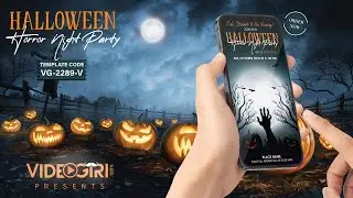 Halloween Party Invitation Video || Halloween Horror Night Party Invitation || Shorts || VG-2289-V