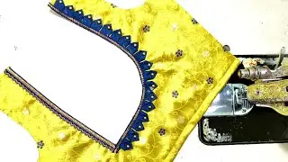Simple And Easy Blouse Back Design||Blouse Designs||Cutting And Stitching Back Neck Blouse Design 