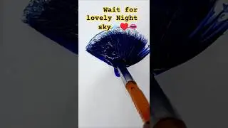 Midnight Blue💙 & ⚪Silver Calm Your Mind | One strock Magic ✨🪄 #painting # satisfying #art #shorts