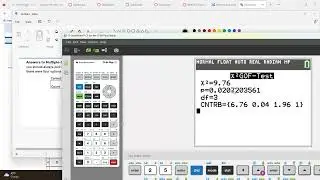 Using a graping calculator for chi-square testing