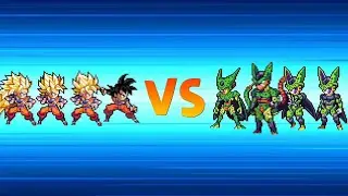 goku all forms vs cell all forms gameplay #7