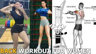 FEMALE GYM TEACHER | BACK WORKOUT FOR WOMEN | 4 BEST EXERCISES
