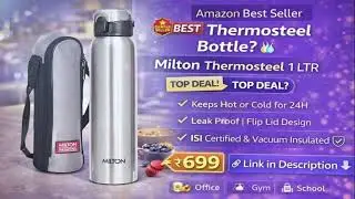 Best Thermosteel Water Bottle Under ₹1000? 🔥 Milton 1L Review