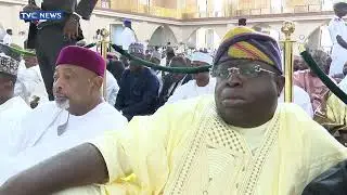 WATCH: Moment President Tinubu Arrived At National Mosque Abuja