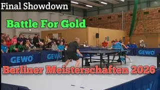Finale,Berliner Meisterschaften Hartmut Lohse VS Sabastian Borchardt, Table tennis final highlight