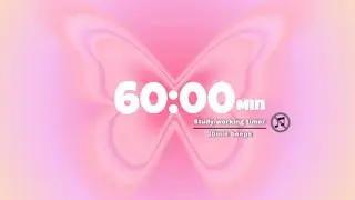 60 Minute Timer ⏳ Aesthetic Pink | No Music | Study & Work Countdown