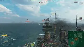 World Of Warships Random Battle Gameplay With CRISTOFORO COLOMBO Battleship (No Commentary Gameplay)