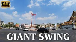 【4K】Walking in Bangkok | Giant Swing to Democracy Monument  | Thailand 2022