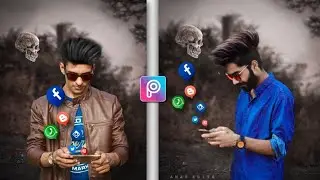 Latest Instagram Viral Photo Editing 😱 | Flying Social Media Icon Manipulation Edit In Picsart App 😍