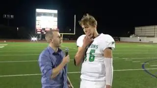 Lake Dallas Quarterback and Outside Linebacker Drew Sanders 10 20 2016