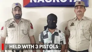 Srinagar Man Held With 3 Pistols in Nagrota; Vehicle Seized