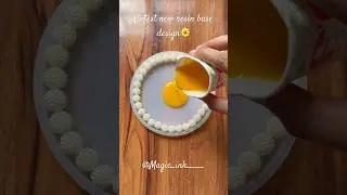 New cutest resin base pour design🌼#subscribe #resinart #resinpour #basecolor #basedesign #diyresin