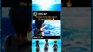 Eren's freedom scene in the sea 🔥 #AttackOnTitan #Aot #ErenYeager #Freedom