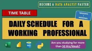 Time Table And Efficient Strategy To Learn Data Analytics while Working | Improve Productivity