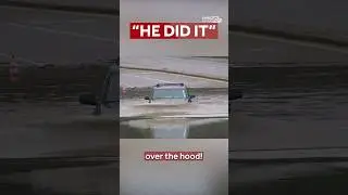 Driver skirts barrier, into floodwaters Friday