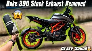 Crazy Loud Sound🤯🔥 KTM Duke 390 Bs6 Stock Exhaust Removed 😱