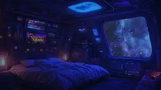 Interstellar Cabin Ambience 🚀 | 10 Hours of Soothing Space White Noise for Relaxation & Deep Sleep