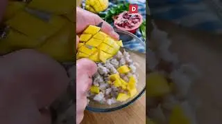 CEVICHE &Agrave; LA MANGUE 🐠🥭  #recettefacile #recipe #food #cuisine #recetterapide #ceviche #mangue