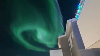 Aurora Borealis over Reykjavik in Iceland.