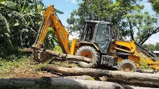 Escorts Dozer Pushing Down Wood Pole and Cleaning Land For Home Construction - Escorts Video