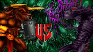 Korax vs Maulotaur - HEXEN vs HERETIC Monster Infighting - DOOM: RETRO BATTLES